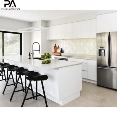 Modern Simple Design Humidity Resistant White Lacquer Kitchen Furniture Cabinet