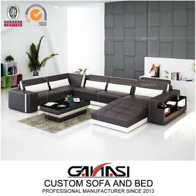 Home Design Modern European Sitting Room Leather Sofa