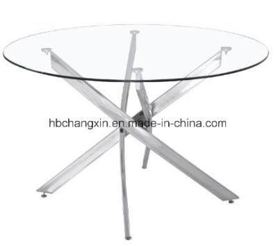 Modern Round Glass Dining Table