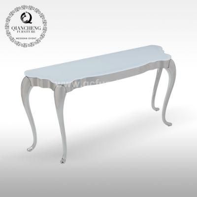 Modern Stainless Steel Legs Hall Furniture Marble Console Table