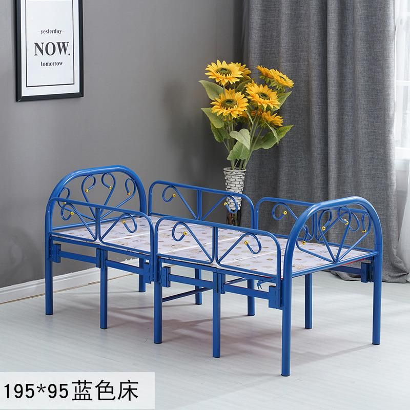 Single Folding Metal Bed Factory Direct Selling Steel Kids Bed