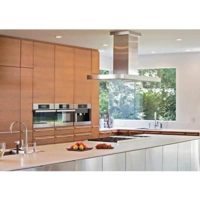 Kitchen Furniture Wood Veneer Kitchen Cabinet Design for Wholesales