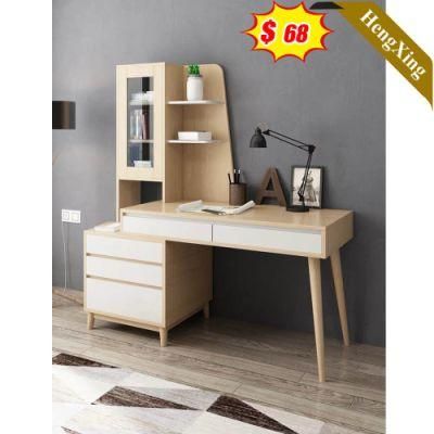 Modern Design Light Wooden Color School Office Furniture Storage Drawers Study Computer Table