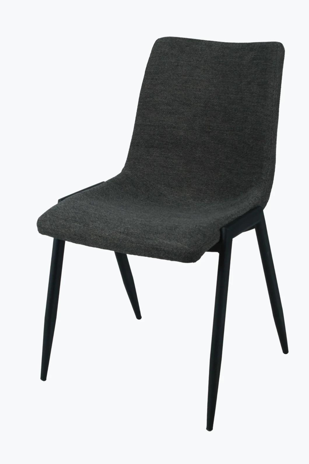 Home Living Room Upholstered Velvet Fabric Dining Room Furniture Restaurant Hotel Spraying Legs Steel Dining Chair