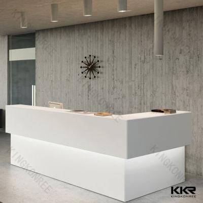 Modern Design Custom Made Solid Surface Commercial Reception Office Table