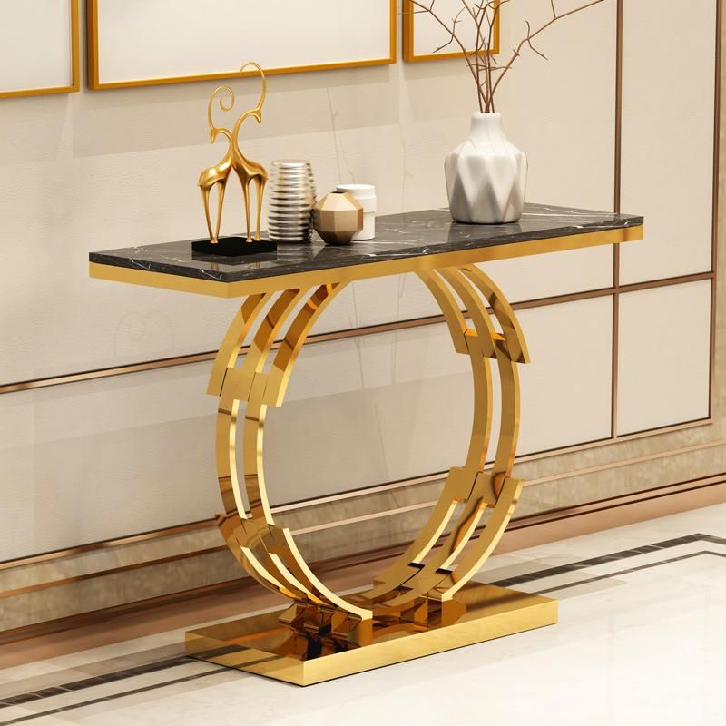 Modern Luxury Marble Top Porch Desk Corner Console Table Furniture