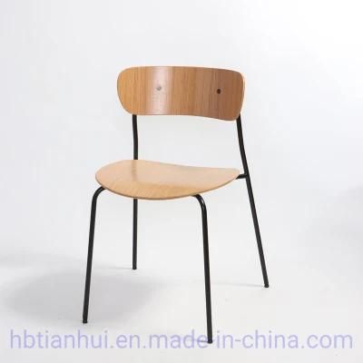 Modern Furniture Light Luxury Coffee Shop Home Wrought Iron Metal Legs Leisure Dining Chair