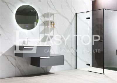 in Stock Russia Antique Smart Grey Wall Mount One Sink Bathroom Washbasin Cabinet