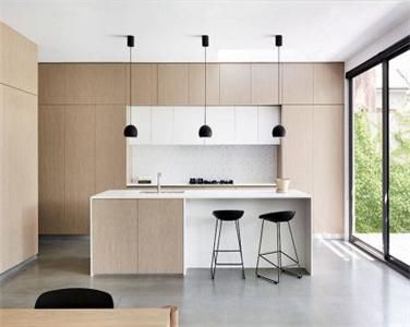 Custom Simple High End Warm Durable Melamine Kitchen Cabinet