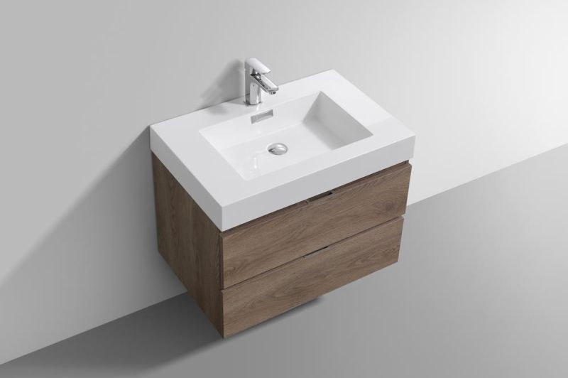 Customized Wholesale Log Color Single Sink Bathroom Cabinet