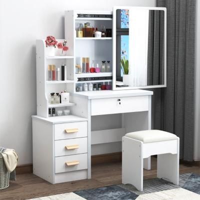 Light Luxury Dressing Table and Dressing Table Net Red Ins Wind Bedroom Small Apartment Modern Simple Multifunctional Storage Cabinet One 0008