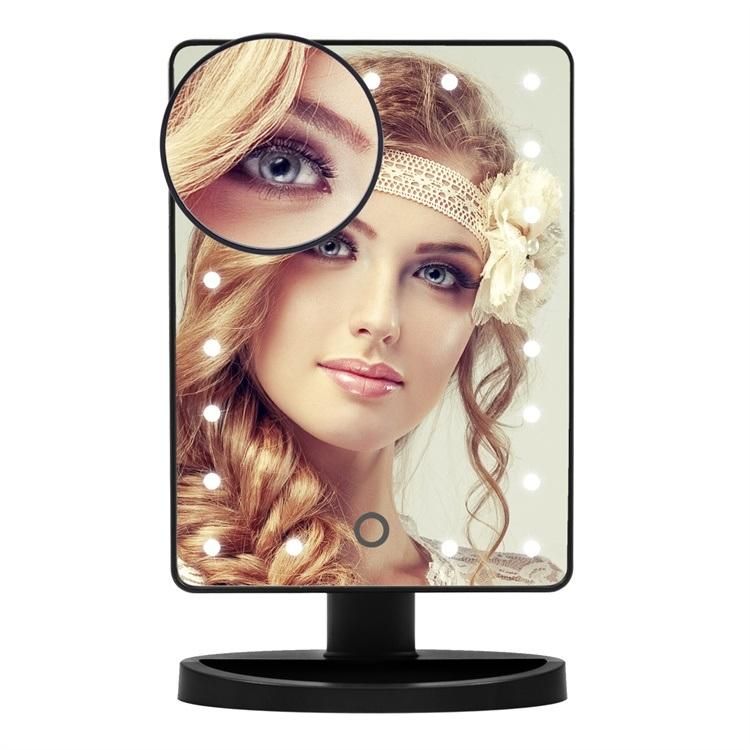 Makeup Cosmetic Desk Vanity LED Mirror with Touch and Stand Base