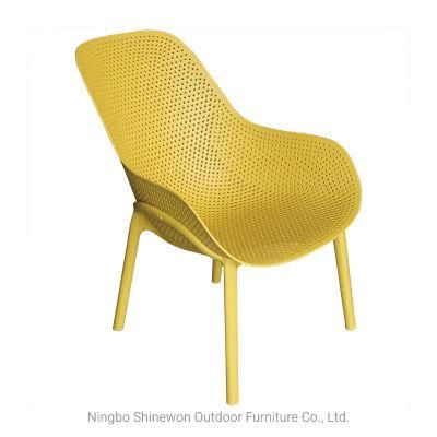Wholesale Outdoor Furniture Modern Style Garden Furniture Erie Plastic Chair Eco-Friendly PP Lounge Sofa Chair