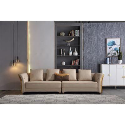 Modern Home Living Room Hotel Fabric Leather Sofa Furniture