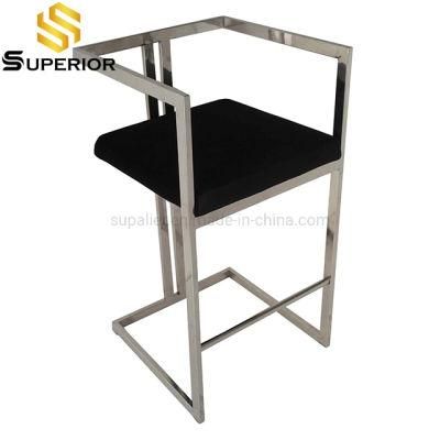 Northern Europe Style Metal Frame Upholstered Bar Stools