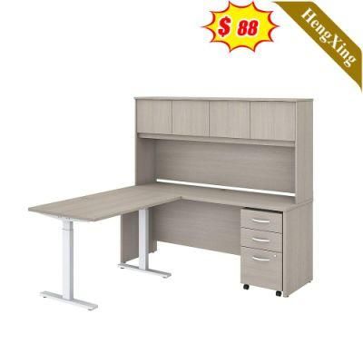 Simple Computer L-Shaped Executive Table Business Meeting Boss Wooden Custom Office Desk