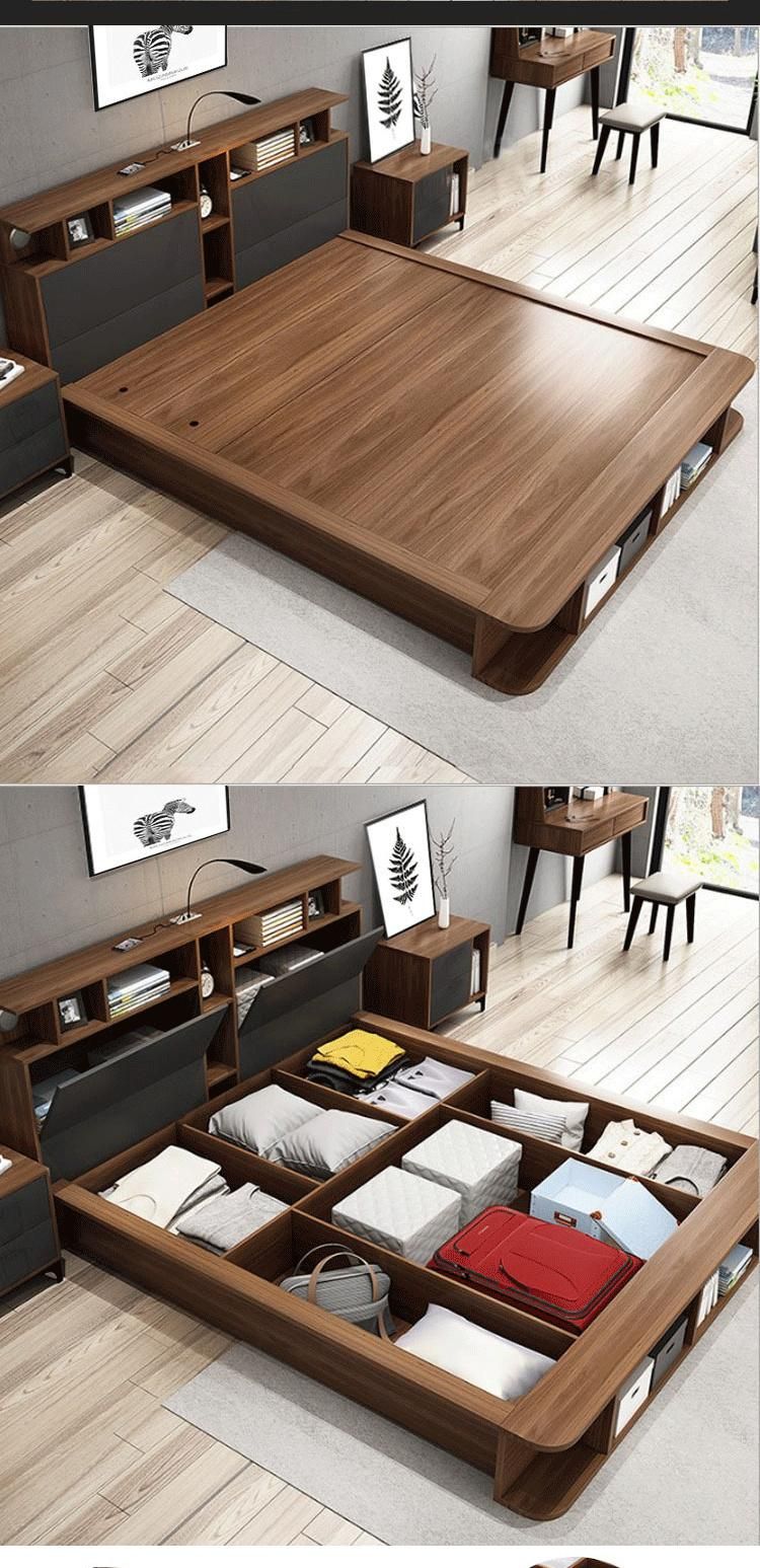 Modern Wooden Furniture High Performance Unfolded Wall Bed