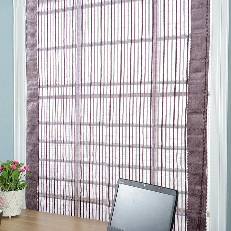 European Luxury Style Romantic Design Transparent Sheer Roman Blind