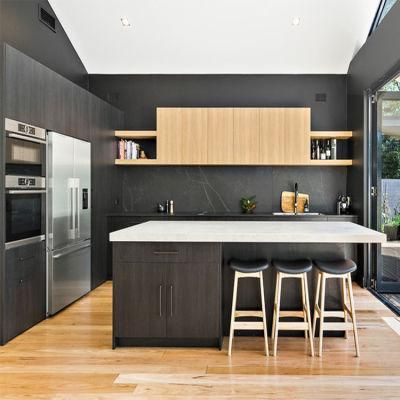 Modern Gray Color MDF Wood Board Cupboard Cabinets Set Designs Australian Grey Melamine Plywood Kitchen Cabinet