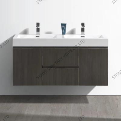 48&quot; Wall Mounted Hot Selling Modern Double Sink Bathroom Vanity with Marble Countertop