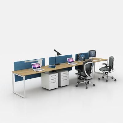 High End 3 Person Workstation Modern Design Metal Frame Office Table