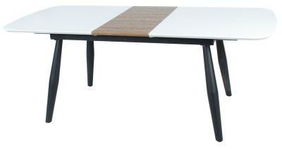 Dining Room Hotel Banquet Furniture Simple Design MDF Matte White Top Metal Steel Dining Table