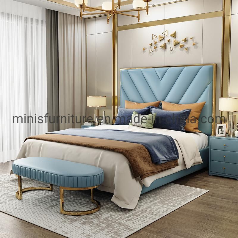 (MN-MB97) Hotel/House Bedroom Furniture Modern Luxury High Back Bed