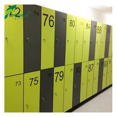 Customized W900*D450*H1830mm Clothes Cabinet HPL Z Shape Gym Locker