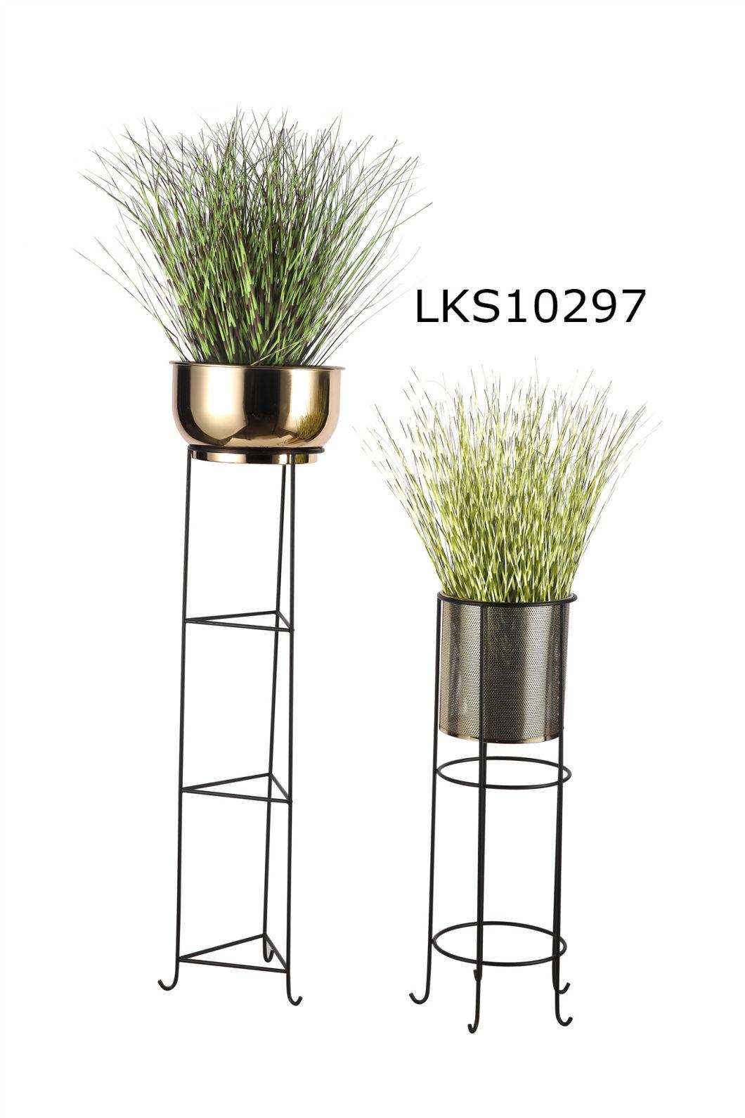 Modern Design Home Balcony Garden Plant Stand with Metal Frame and Flower Pot Furniture