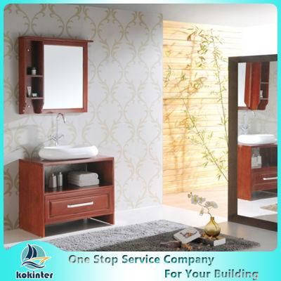 Bathroom Cabinets02 Standard Red Shaker Door Solid Wood Kitchen Cabinet