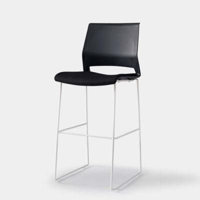 Plastic Metal Simple Modern Style High Leg Dinner Room Meeting Chair