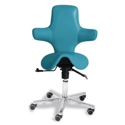 Swivel Adjustable Ergonomic Mini Saddle Office Stool