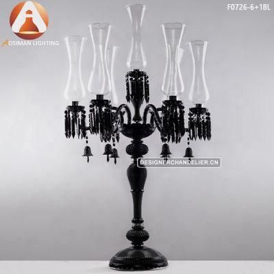 Black Floor Lamp Crystal Candelabra