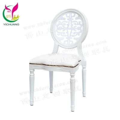 Hyc-D04-11 Foshan Wholesale White Acrylic Back Louis Xvi Chair for Banquet