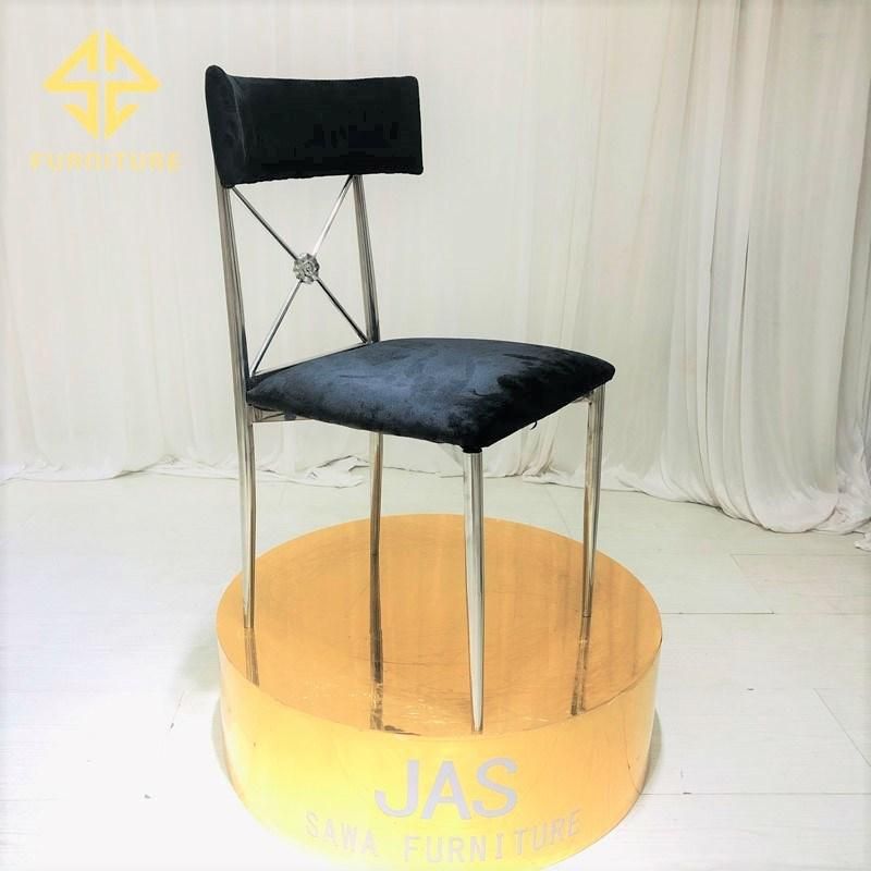 Elegant Stainless Steel Leather Chair for Wedding Event
