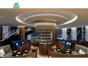 Dubai 7 Star Hotel Sofa Chair Table Hotel Bar Wood Furniture Sets