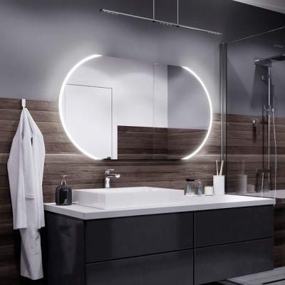 5mm Extra Clear Copper Free Mirror Track Type Bathroom Hotel Touch Sensor Anti-Fog Smart LED Lighted Mirror