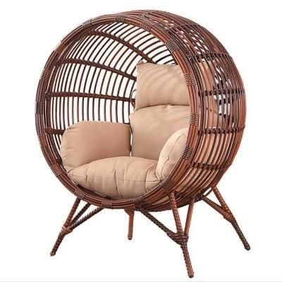 Modern Leisure Chair Garden Handmade Woven UV Resistance PE Rattan Wicker Swing Hanging Double Chair