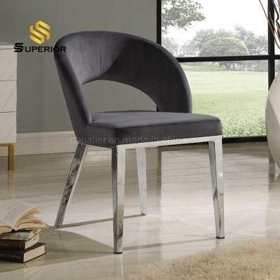Indoor Furniture Nordic Style Metal Legs Accent Chairs for Dining