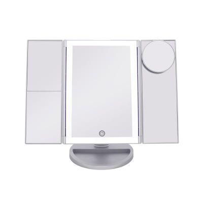 Hot Selling LED Mirror Trifold LED Makeup Mirror Touch Sensor Bling Mirror for Hairdressing