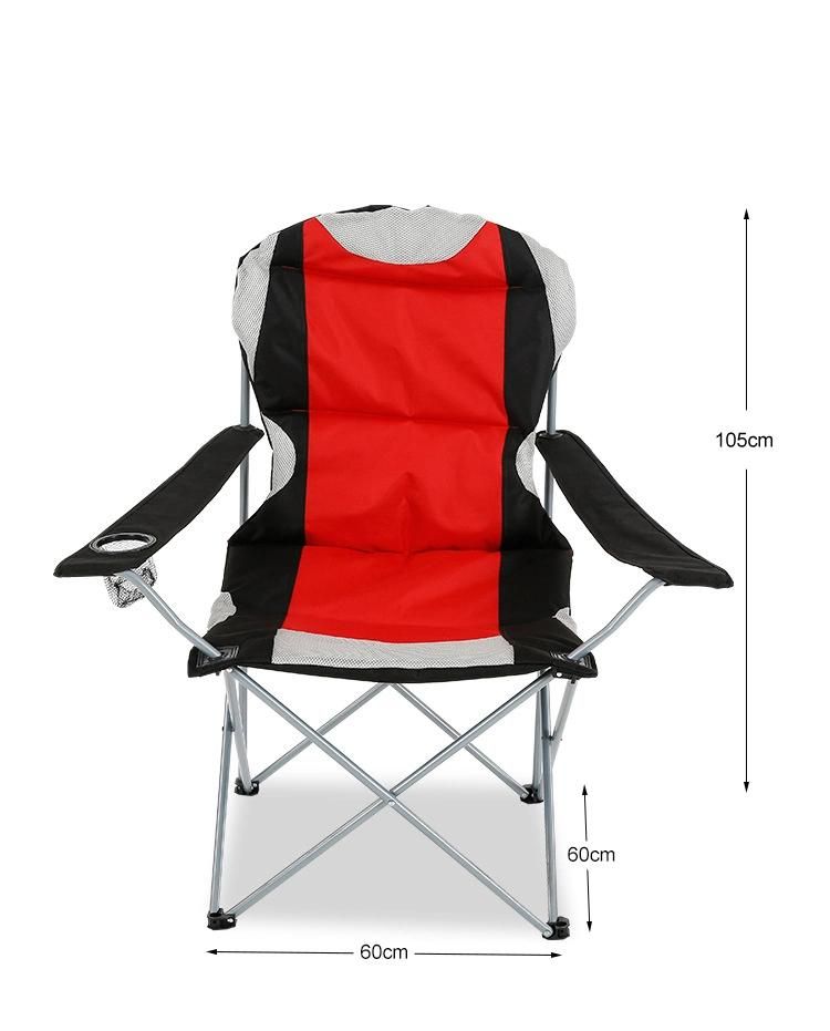 Portable Camping Folding Beach Sling Reclining Chair with Cup Holder