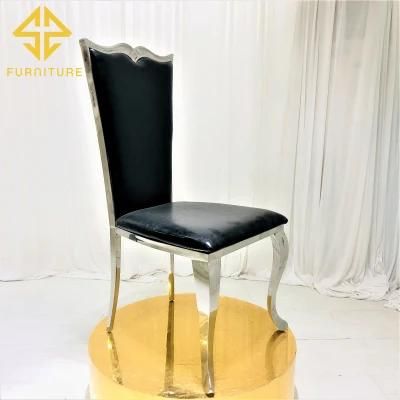 Elegant Hotel Furniture King Upholstered Metal Dining Chair