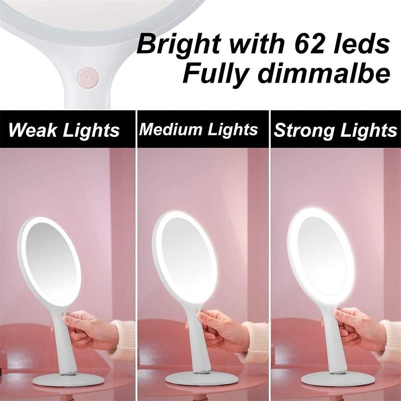 Suction Base 5X Magnifier Shaving Cosmetic Glass Round Makeup Mirror