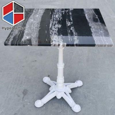 Pedestal Silver Portoro Marble Coffee Table