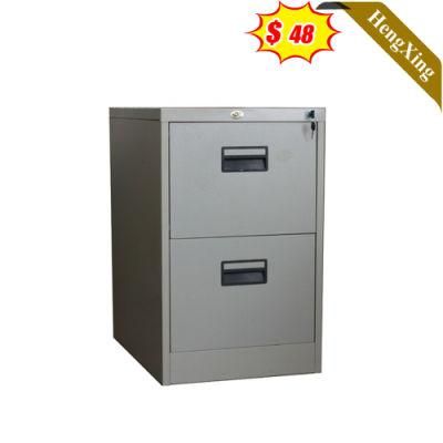 Classic Style Light Grey Color Office Furniture Company Storage 2-Drawers File Iron Cabinet