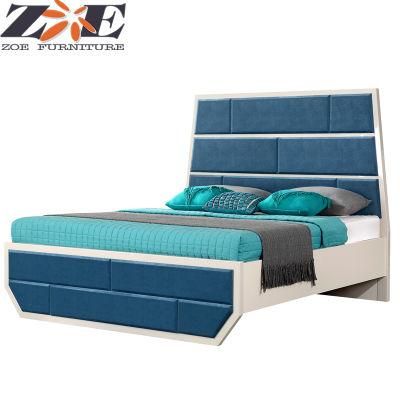 Modern MDF King Size Italian Bed with Soft Headboard