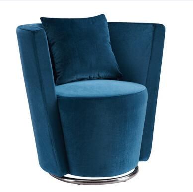 Wholesale Living Room European Metal Legs Dining Velvet Fabric Chair