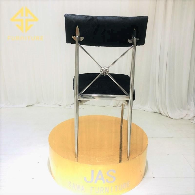 Elegant Stainless Steel Leather Chair for Wedding Event