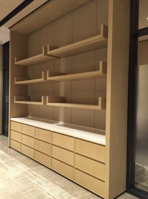 Hotel Bedroom Wardrobe Build in Furniture with Oak Wood Veneer