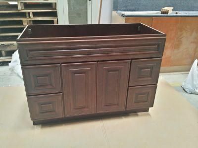 Solid Wood Dovetail Construction Three Section Track American Style Cabinet Kitchen Cabinets